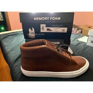 New London Fog Dorance Cognac High-Top Sneakers 11M